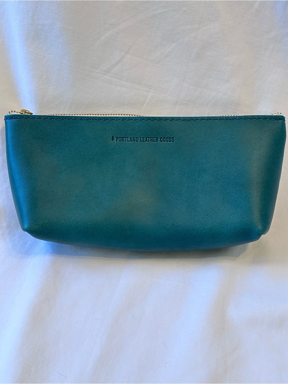 New! Portland Leather Utility Bag zippered pouch in Caribbean